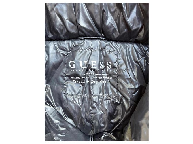Black Polyamide Guess down jacket - view 3