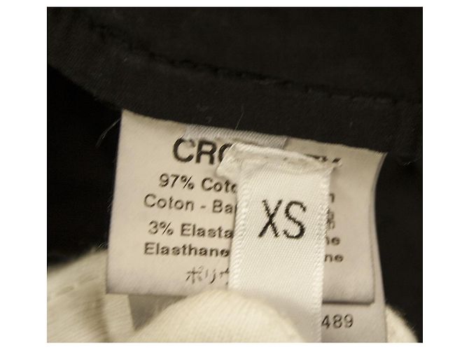 Autre Marque Calça Cropped Crossley preta envelhecida de algodão com elastano tamanho GG Preto - vista 4