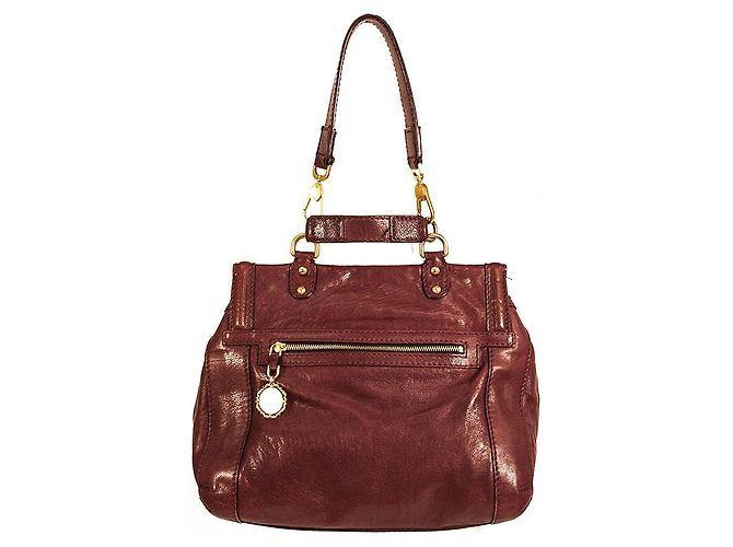 Sicily Dolce & Gabbana bolsa de mão em couro bordô com aba e bolso com zíper Sicília Bordeaux - vista 2