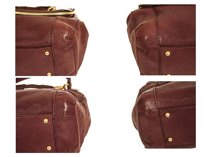 Sicily Dolce & Gabbana bolsa de mão em couro bordô com aba e bolso com zíper Sicília Bordeaux - vista 4