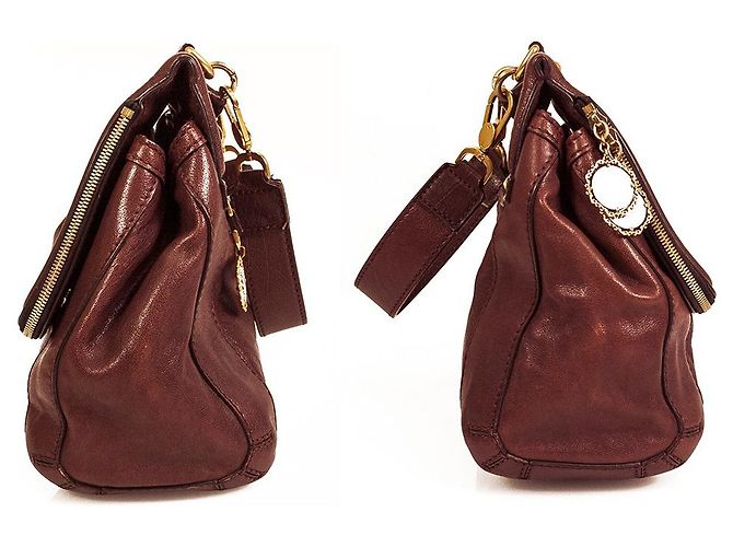 Sicily Dolce & Gabbana bolsa de mão em couro bordô com aba e bolso com zíper Sicília Bordeaux - vista 5