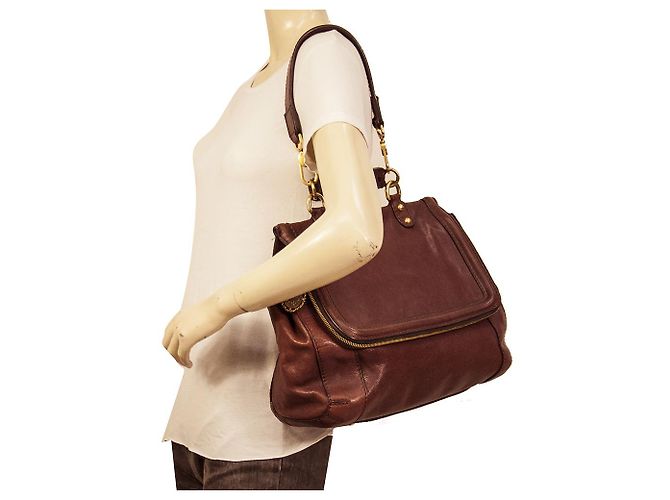 Sicily Dolce & Gabbana bolsa de mão em couro bordô com aba e bolso com zíper Sicília Bordeaux - vista 8