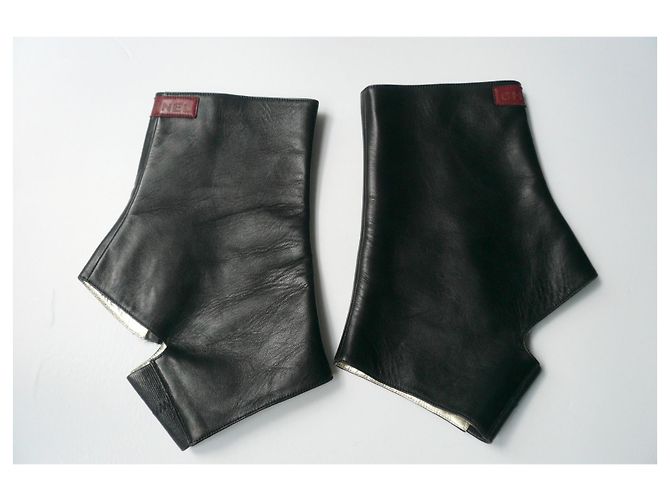 CHANEL New sublime polainas de piel de becerro T40 Negro - vista 3