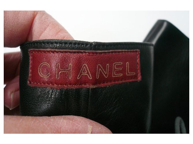 CHANEL New sublime polainas de piel de becerro T40 Negro - vista 4