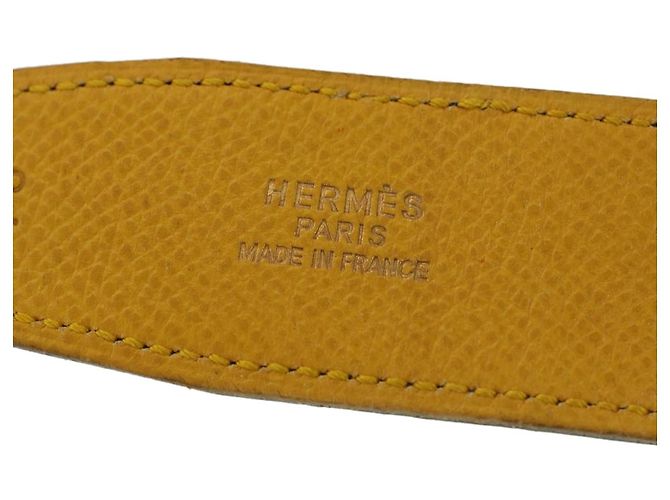 Hermès HERMES Constance Gürtel Leder 35.4„“ Yellow Navy Auth 39202 Gelb Marineblau - Ansicht 6