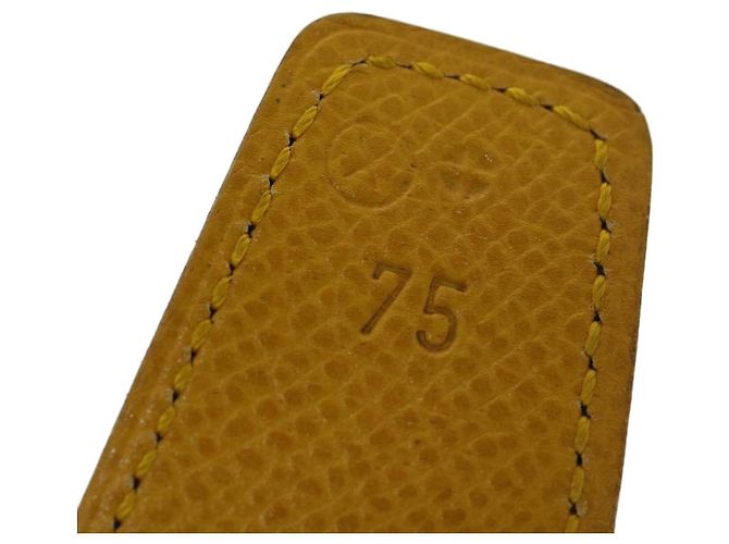 Hermès HERMES Constance Gürtel Leder 35.4„“ Yellow Navy Auth 39202 Gelb Marineblau - Ansicht 8