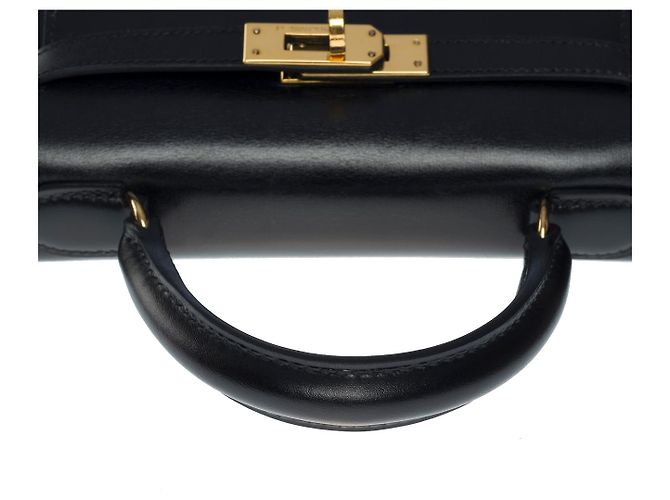Hermès Borsa HERMES Kelly Mini in Pelle Nera - 101136 Nero - vista 7