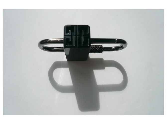 GIVENCHY Padlock U in black metal Key ring - view 6