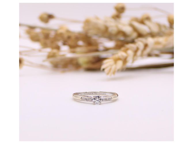 Mauboussin-Ring „Du bist das Salz meines Lebens“ Diamanten auf Weißgold 750%O Silber Hardware - Ansicht 2