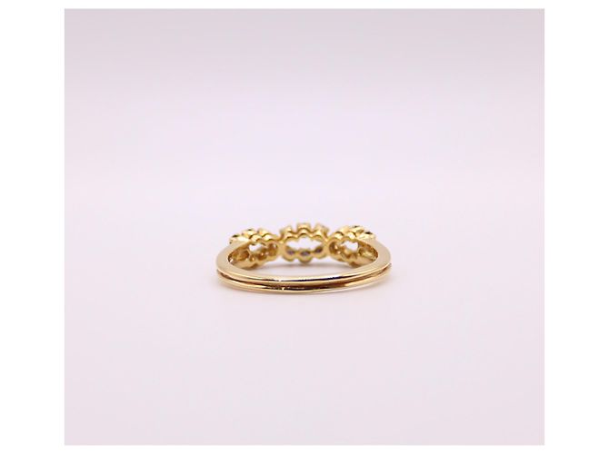 Autre Marque Anello in oro giallo con zaffiri intrecciati e diamanti 750%O Blu scuro Gold hardware - vista 5
