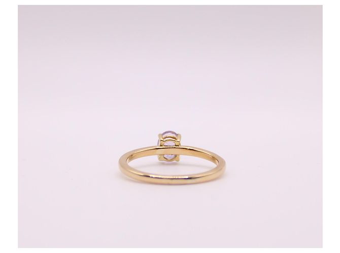 Autre Marque Gelbgold-Amethyst-Solitärring 750%O Lila Gold hardware - Ansicht 3