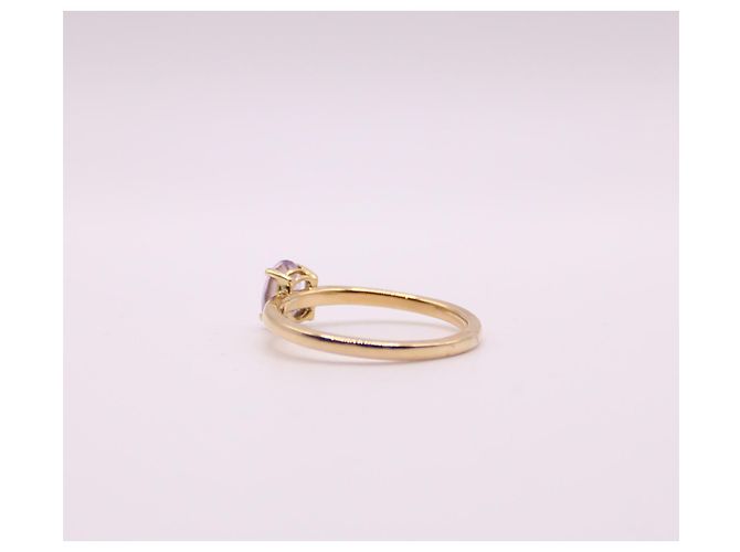 Autre Marque Gelbgold-Amethyst-Solitärring 750%O Lila Gold hardware - Ansicht 4