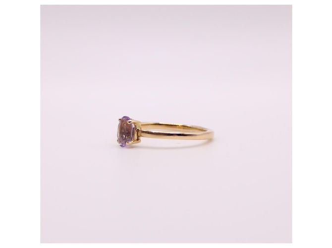 Autre Marque Gelbgold-Amethyst-Solitärring 750%O Lila Gold hardware - Ansicht 5