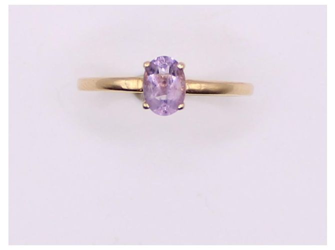 Autre Marque Gelbgold-Amethyst-Solitärring 750%O Lila Gold hardware - Ansicht 7