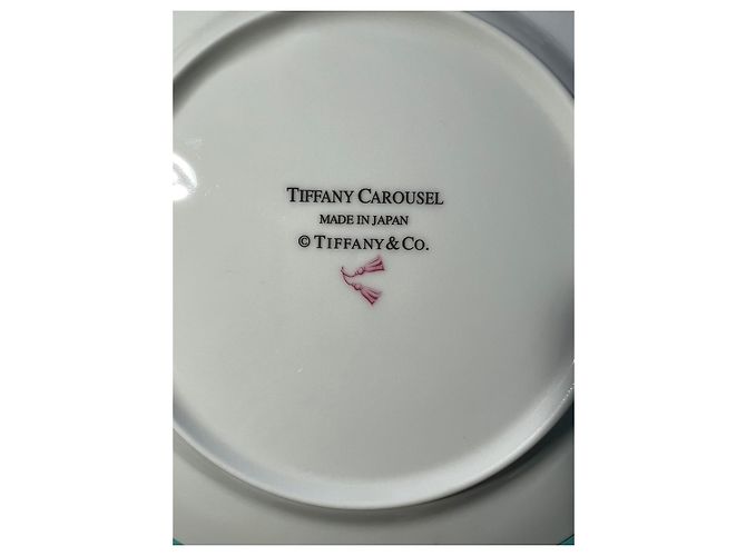 Tiffany & Co Rare Neuf 3 pièce Kids Set de vaisselle Carrousel Turquoise - vue 11