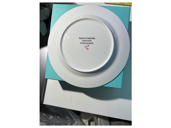 Tiffany & Co Rare Neuf 3 pièce Kids Set de vaisselle Carrousel Turquoise - vue 16