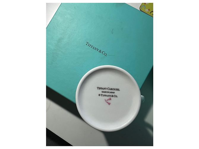 Tiffany & Co Rare Neuf 3 pièce Kids Set de vaisselle Carrousel Turquoise - vue 18
