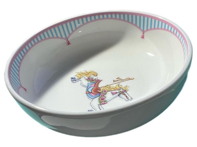 Tiffany & Co Rare Neuf 3 pièce Kids Set de vaisselle Carrousel Turquoise - vue 2