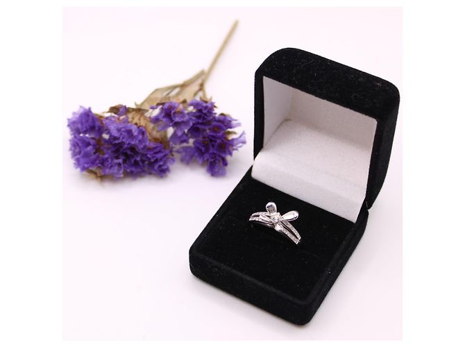 Anello Mauboussin "Ti amo" diamanti e oro bianco 750%O Silver hardware - vista 10