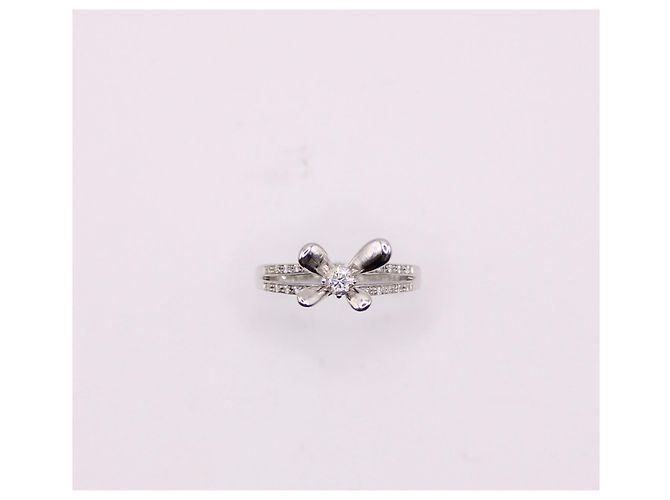 Anello Mauboussin "Ti amo" diamanti e oro bianco 750%O Silver hardware - vista 4