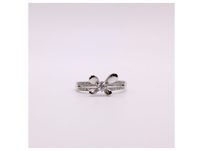 Anello Mauboussin "Ti amo" diamanti e oro bianco 750%O Silver hardware - vista 5