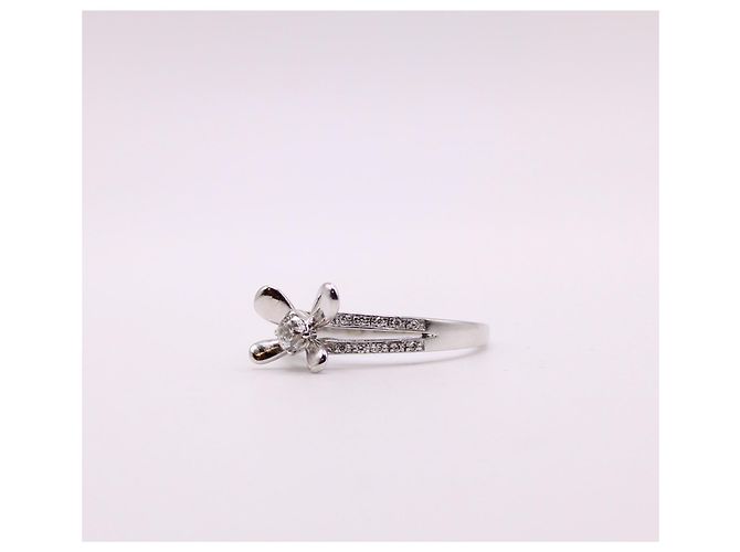 Anello Mauboussin "Ti amo" diamanti e oro bianco 750%O Silver hardware - vista 6