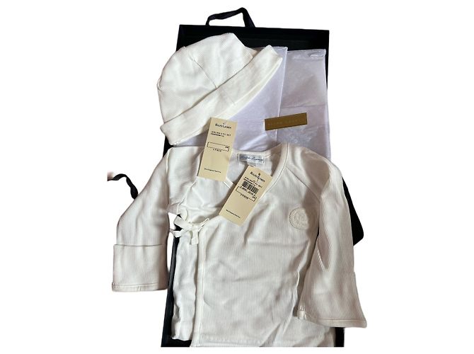 Ralph Lauren 3-piece Baby Set New in Box Cream - view 2