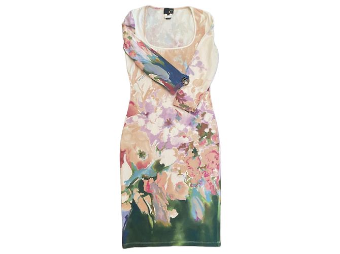 Just Cavalli Blumenkleid Pink Beige - Ansicht 6
