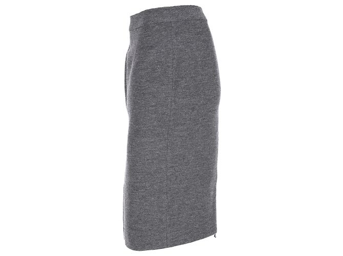FALDA LÁPIZ LANVIN DE LANA GRIS - vista 2