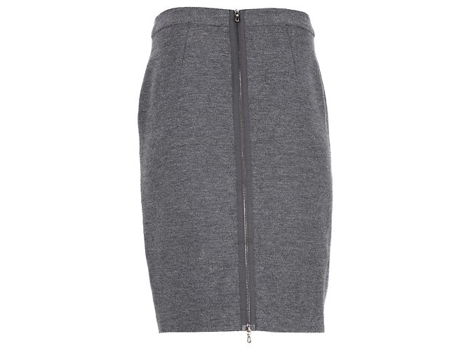 FALDA LÁPIZ LANVIN DE LANA GRIS - vista 3