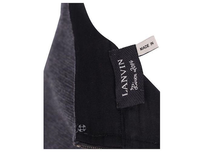 FALDA LÁPIZ LANVIN DE LANA GRIS - vista 4