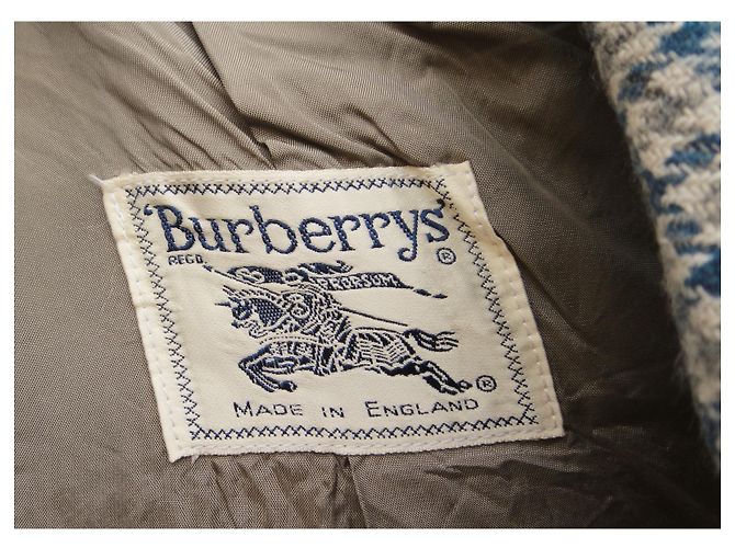 Vintage-Burberry-Jackengröße 38 Blau Grau - Ansicht 4