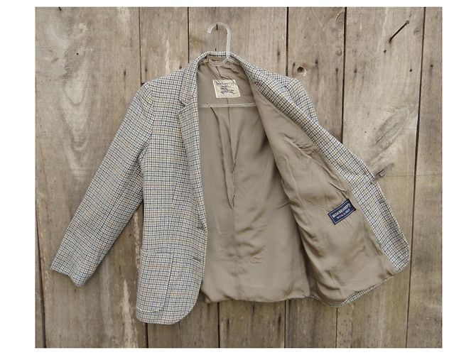 Vintage-Burberry-Jackengröße 38 Blau Grau - Ansicht 6