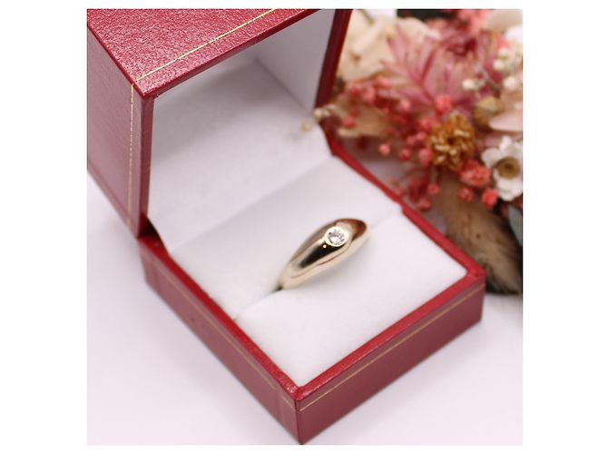 Autre Marque Anello inglese con diamante in oro bianco 750%O Silver hardware - vista 10