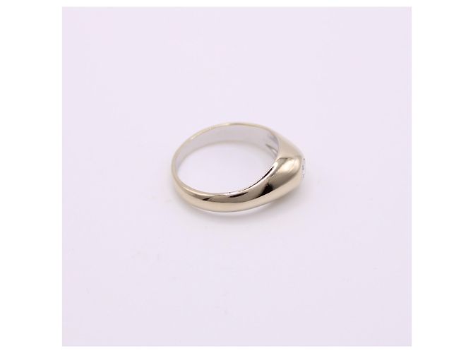 Autre Marque Anello inglese con diamante in oro bianco 750%O Silver hardware - vista 7