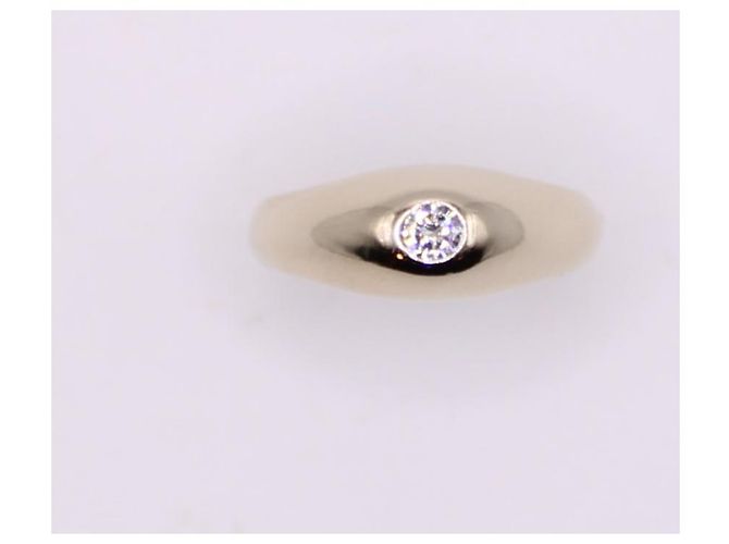 Autre Marque Anello inglese con diamante in oro bianco 750%O Silver hardware - vista 8