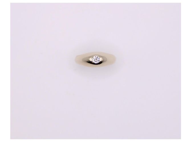 Autre Marque Anello inglese con diamante in oro bianco 750%O Silver hardware - vista 9