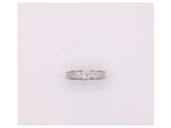 Autre Marque Bandring aus Weißgold mit Diamanten 750%O Silber Hardware - Ansicht 3