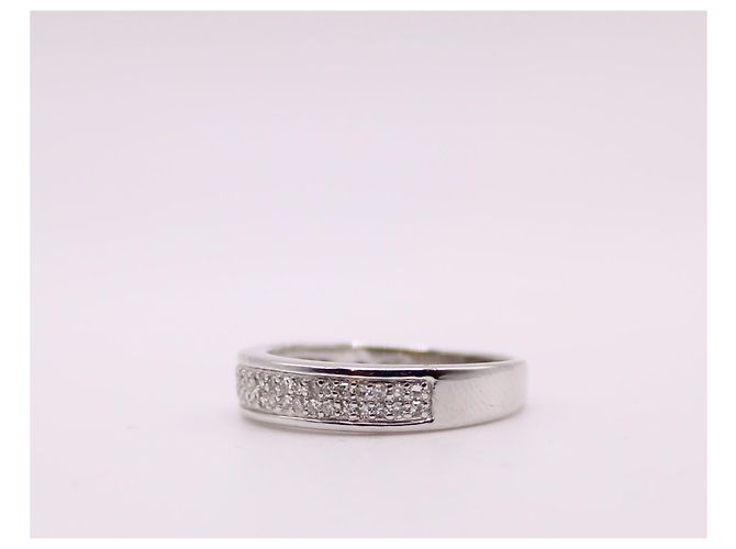 Autre Marque Bandring aus Weißgold mit Diamanten 750%O Silber Hardware - Ansicht 5