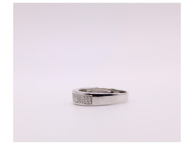 Autre Marque Bandring aus Weißgold mit Diamanten 750%O Silber Hardware - Ansicht 6