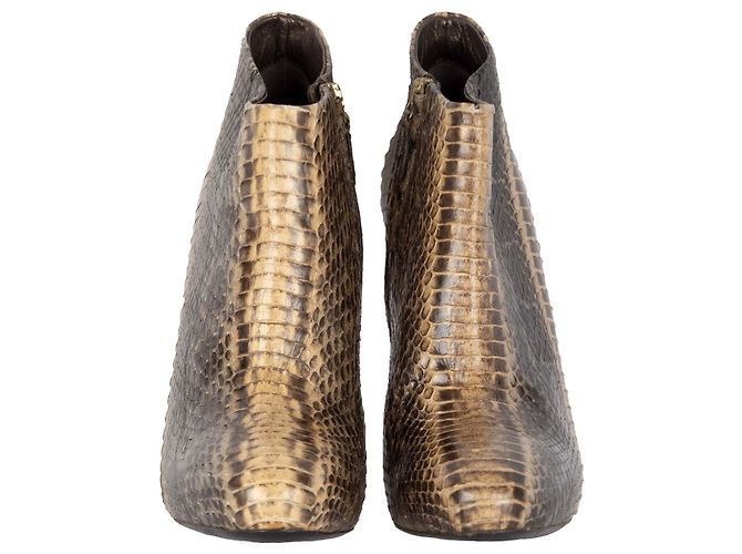 Botines Roberto Cavalli de piel de serpiente Beige - vista 2