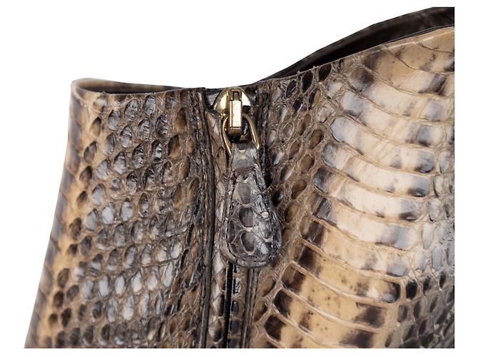 Botines Roberto Cavalli de piel de serpiente Beige - vista 5