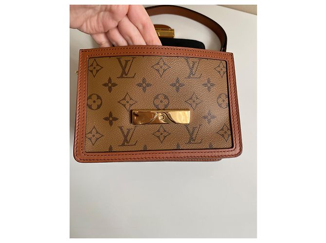 Louis Vuitton Borsa Dauphine Mini Monogram Marrone - vista 14