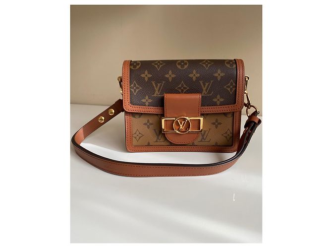 Louis Vuitton Borsa Dauphine Mini Monogram Marrone - vista 2
