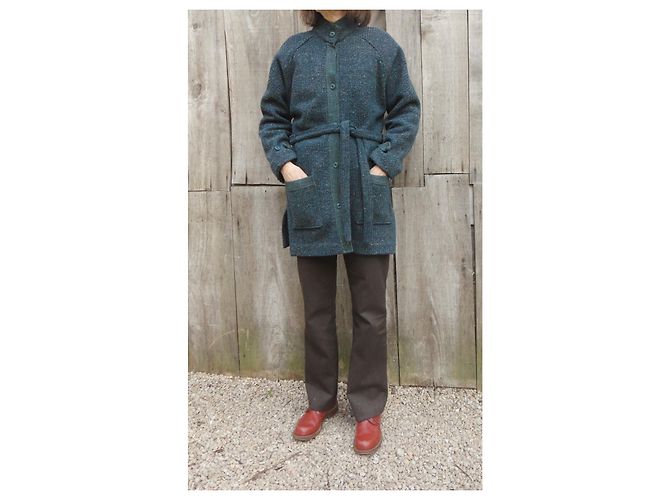 Autre Marque Gilet Jaf Couture in lana verde scuro taglia 38 - vista 2