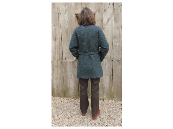 Autre Marque Gilet Jaf Couture in lana verde scuro taglia 38 - vista 3