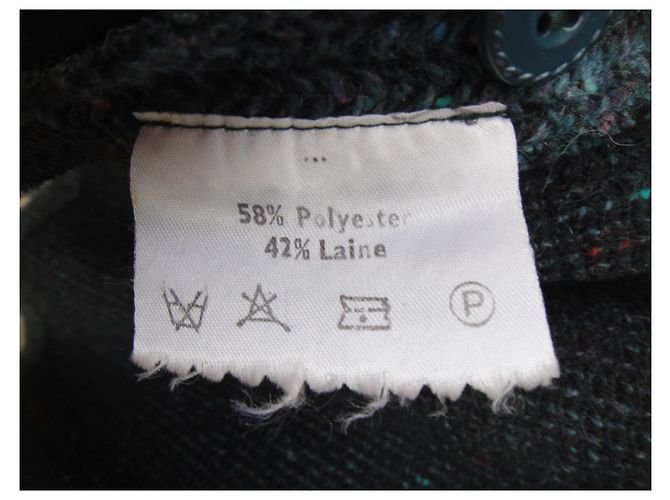 Autre Marque Gilet Jaf Couture in lana verde scuro taglia 38 - vista 7