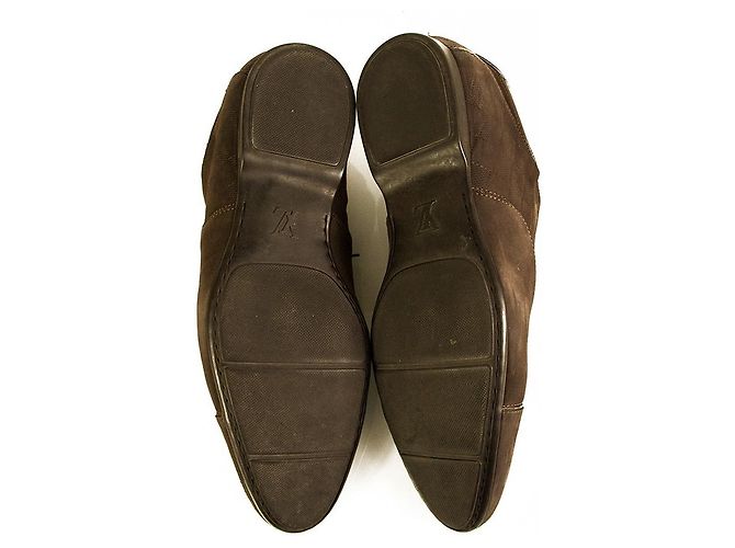 Scarpe stringate con suola in gomma Oxfords in rilievo Damier marrone da uomo di Louis Vuitton 8 - vista 2