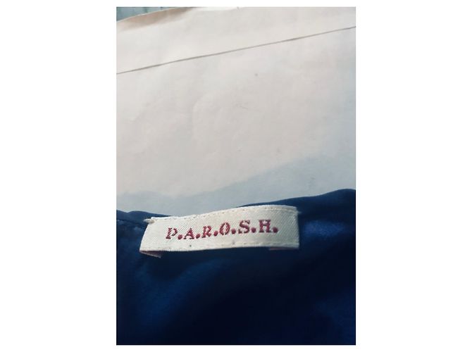 Parosh Kleid mit bestickter Passe P.BEIM.R.O.S.H Gelb Dunkelviolett - Ansicht 4