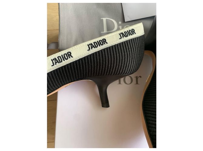 Dior J'Adior Pumps Schwarz Stoff Größe 37,5 - Ansicht 3